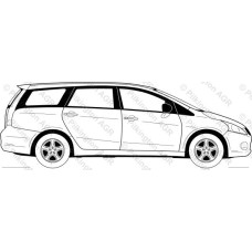 Стекло передней двери правое Mitsubishi Grandis (15420000)