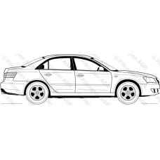 Стекло передней двери левое Hyundai Sonata (2737000)