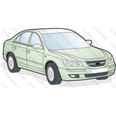 Стекло передней двери правое Hyundai Sonata (2738000)