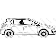 Стекло передней двери левое Opel Corsa (4072000)
