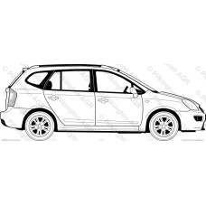 Стекло передней двери левое Kia Carens (16566000)