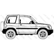 Стекло передней двери правое Mitsubishi Pajero Pinin (2353000)