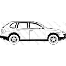 Стекло задней двери правое Porsche Cayenne (15953200)