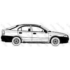 Стекло передней двери левое Mitsubishi Carisma (3591000)