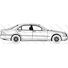 Стекло задней двери правое Mercedes S-Class (16673200)