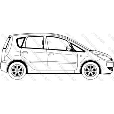 Стекло задней двери левое Mitsubishi Colt (19113000)