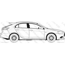 Стекло задней двери правое Mitsubishi Lancer (18544000)