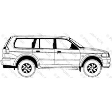 Форточка задней двери левая(неподвижная) Mitsubishi Pajero Sport (13603000)