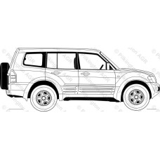 Форточка задней двери правая(неподвижная) Mitsubishi Pajero (3695000)