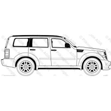 Стекло передней двери левое Dodge Nitro (17598000)